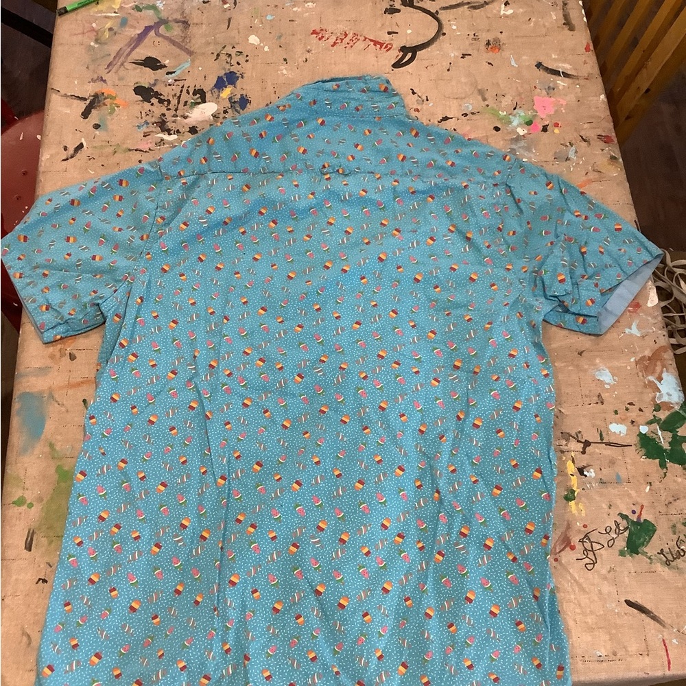 Light Blue button down Tee shirt